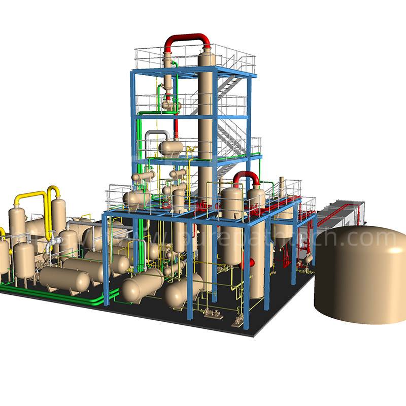 fully automatic distillation lube oil recycling plant