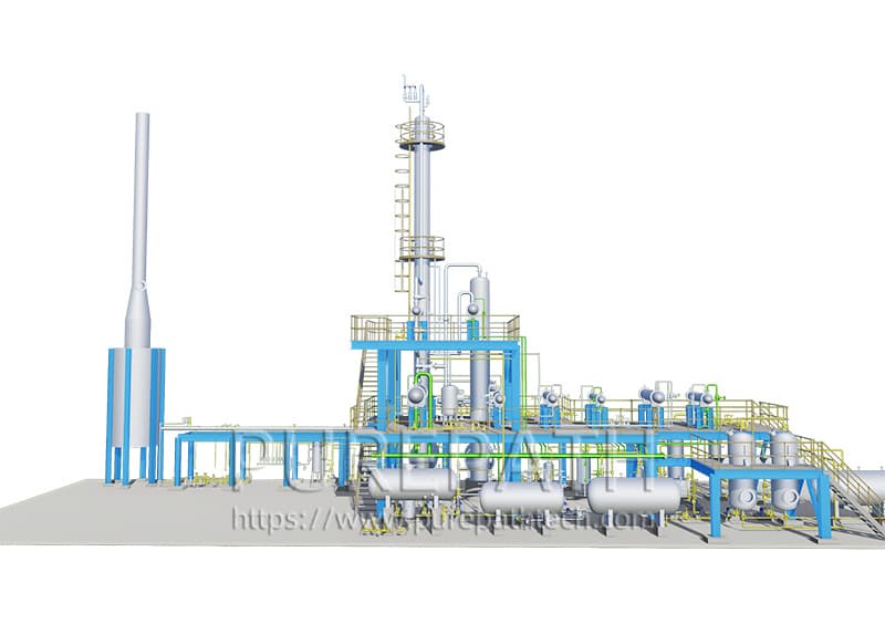 crude oil refining plant